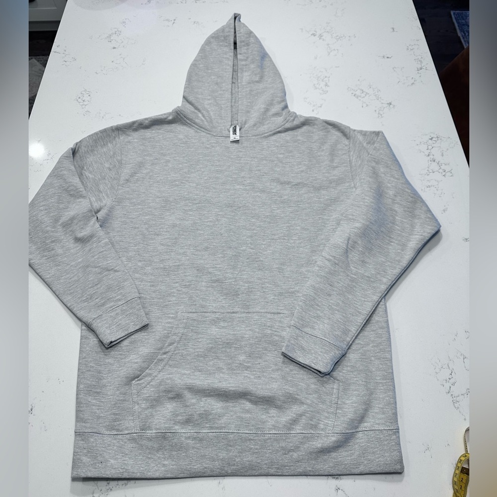 Independent trading company Oversized basic gray hooded sweatshirt - Picture 1 of 6